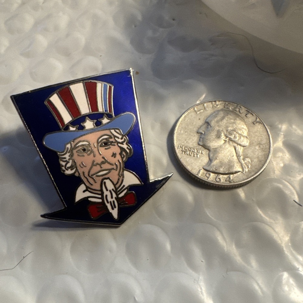 Vintage Usa 250years Uncle Sam Hat Coat Lapel PIN Charm - Picture 3 of 7